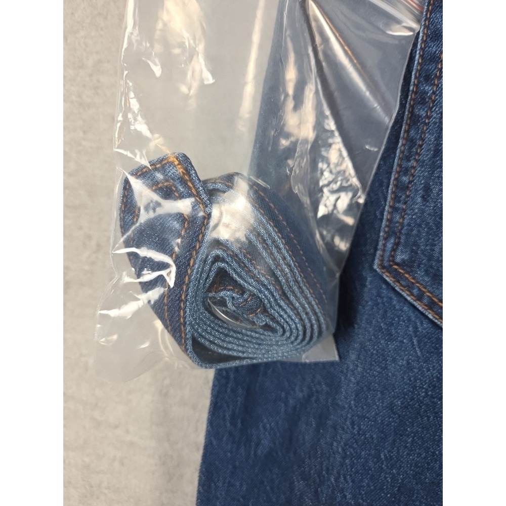 Loft The Wide Leg Jeans Womens 10 High Rise Stretch Flare 30x30 with Belt NEW - Picture 6 of 13